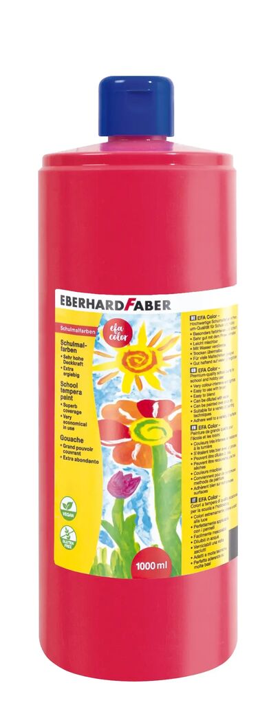 TEMPERA 1000 ML ROSIU CARMIN EBERHARD FABER TEMPERA 1000 ML ROSIU CARMIN EBERHARD FABER